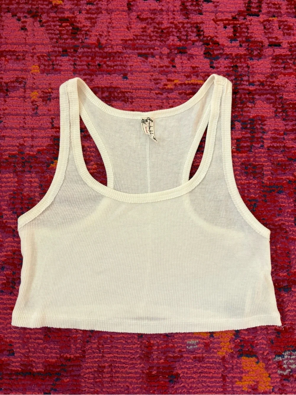 Free People cropped white tank